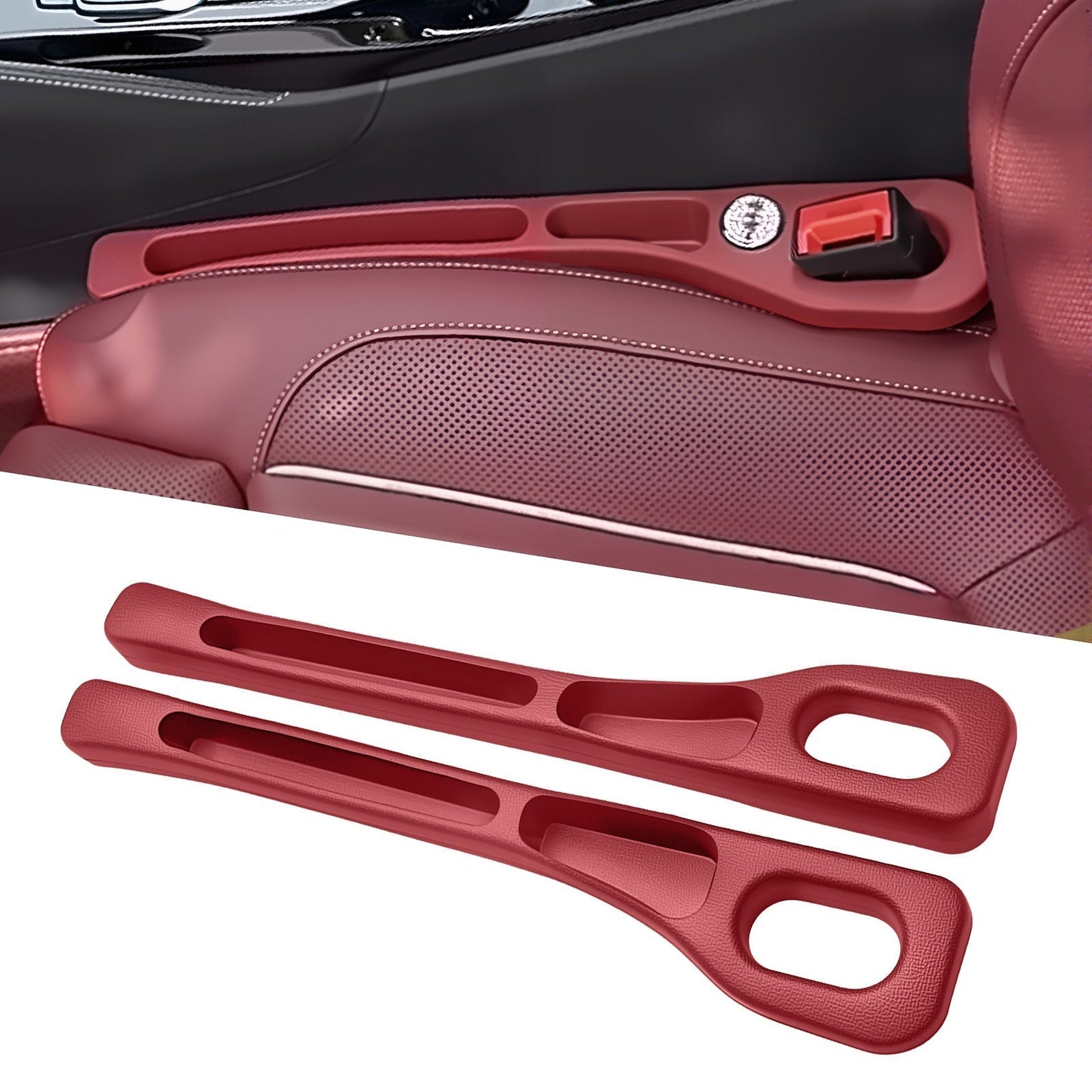 Eptchn Car Seats Gap Filler Dual with Belt Slot